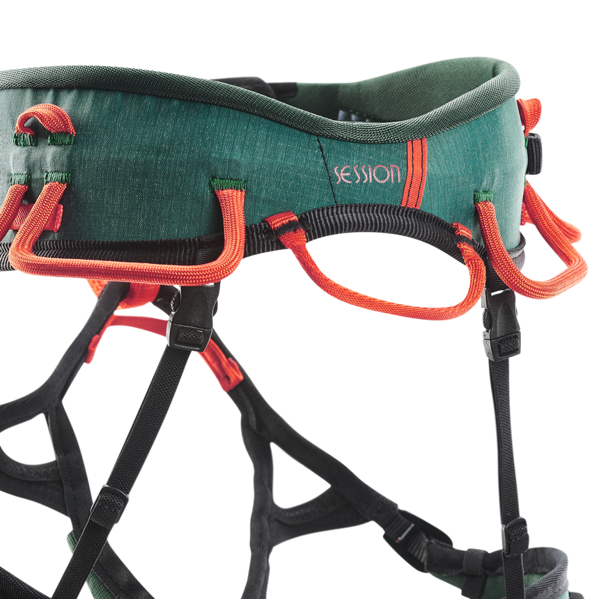 Wild Country Climbing Session Men's Harness Outdoor Action Alloro/Orange - Dedicated loop