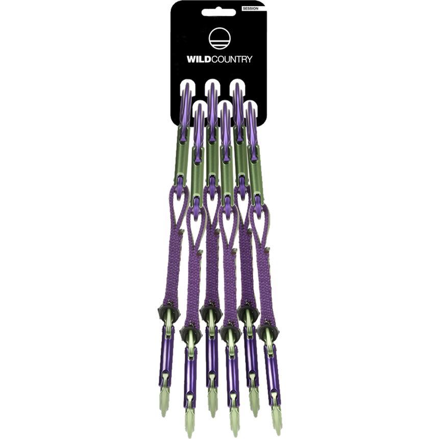 Wild Country Climbing Session Quickdraw 6x12cm - Purple/Green SET