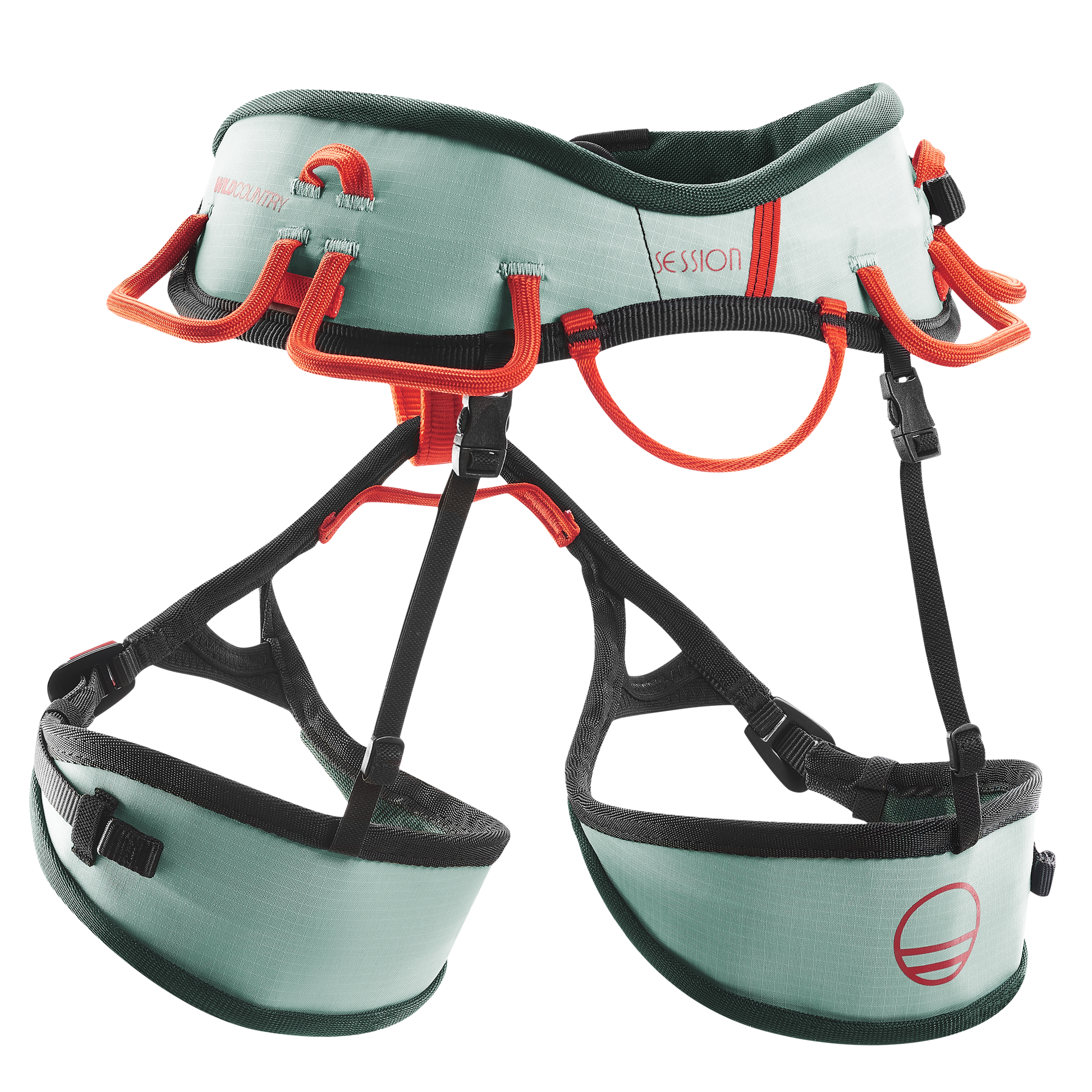 Wild Country Climbing Session Woman's Harness Outdoor Action Aquifer/Orange - Front