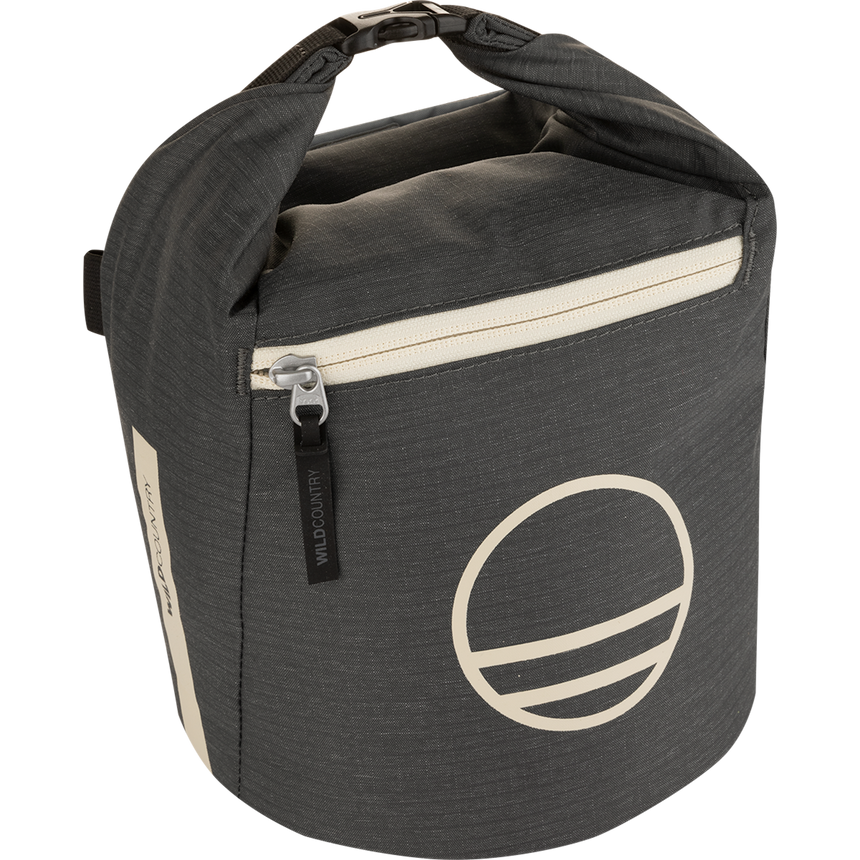 Wild Country Climbing Spotter Boulder Bag Onyx - Front Angle Rolltop