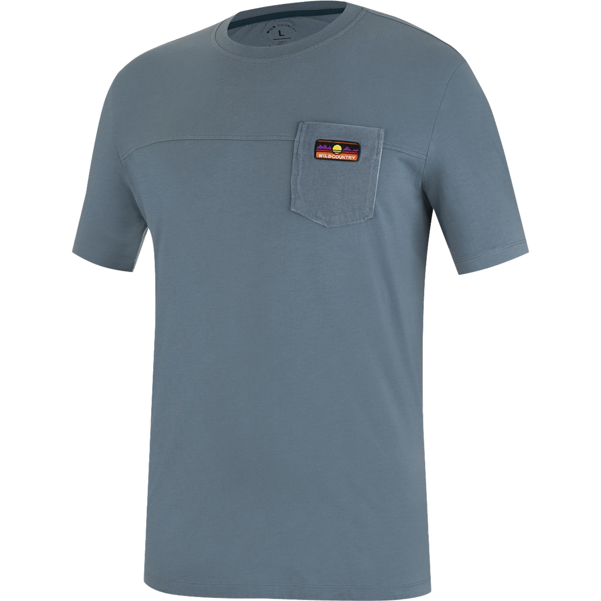 Wild Country Climbing Spotter T-Shirt Man Outdoor Action Deepwater - Front Angled