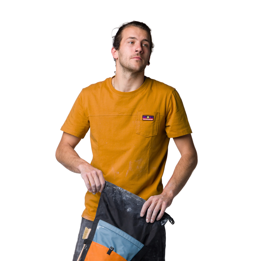 Wild Country Climbing Spotter T-Shirt Man Outdoor Action Joshua Brown - Classic crewneck fit