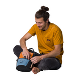 Wild Country Climbing Spotter T-Shirt Man Outdoor Action Joshua Brown - Classic crewneck fit model sitting 