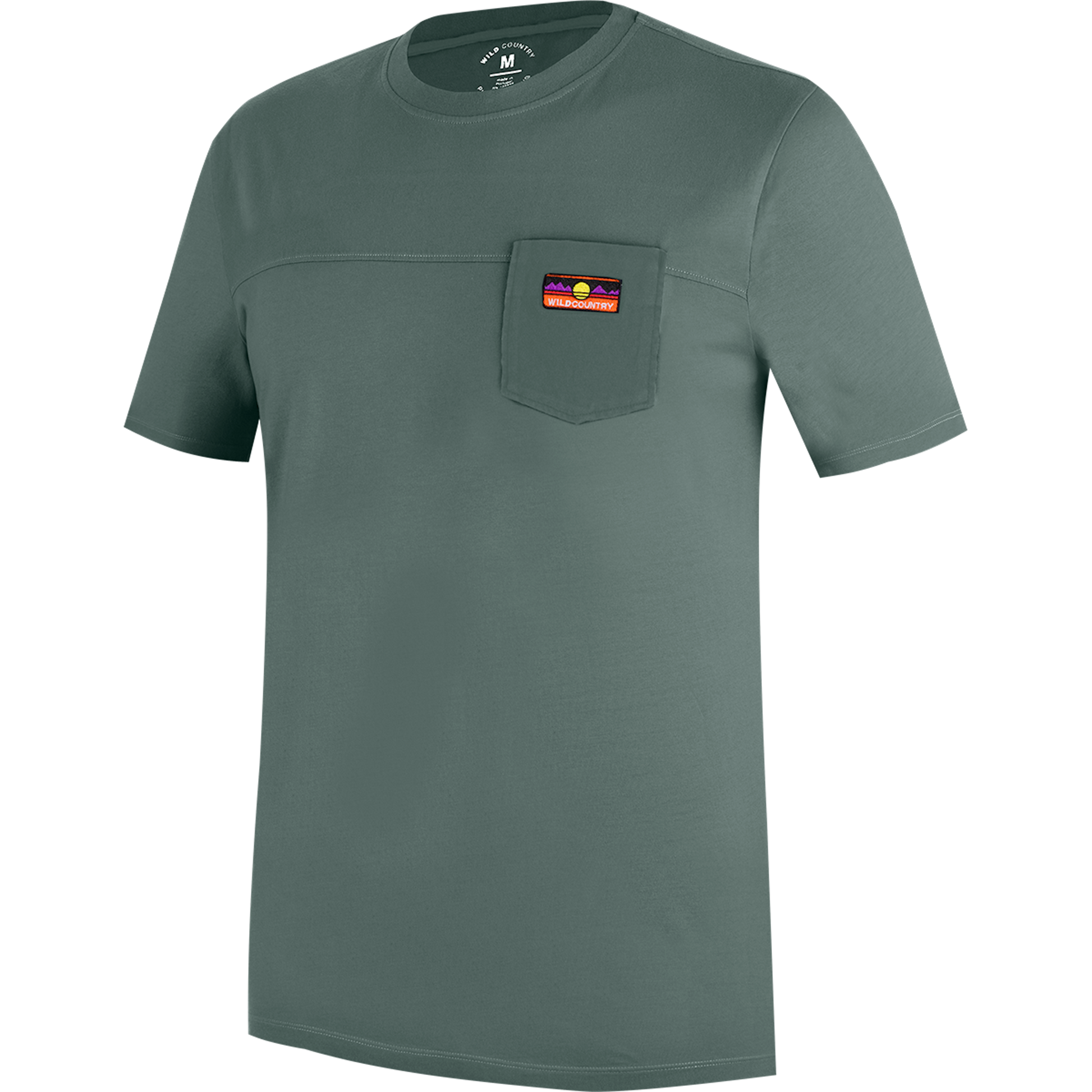 Wild Country Climbing Spotter T-Shirt Man Outdoor Action Marsh - Front Angled