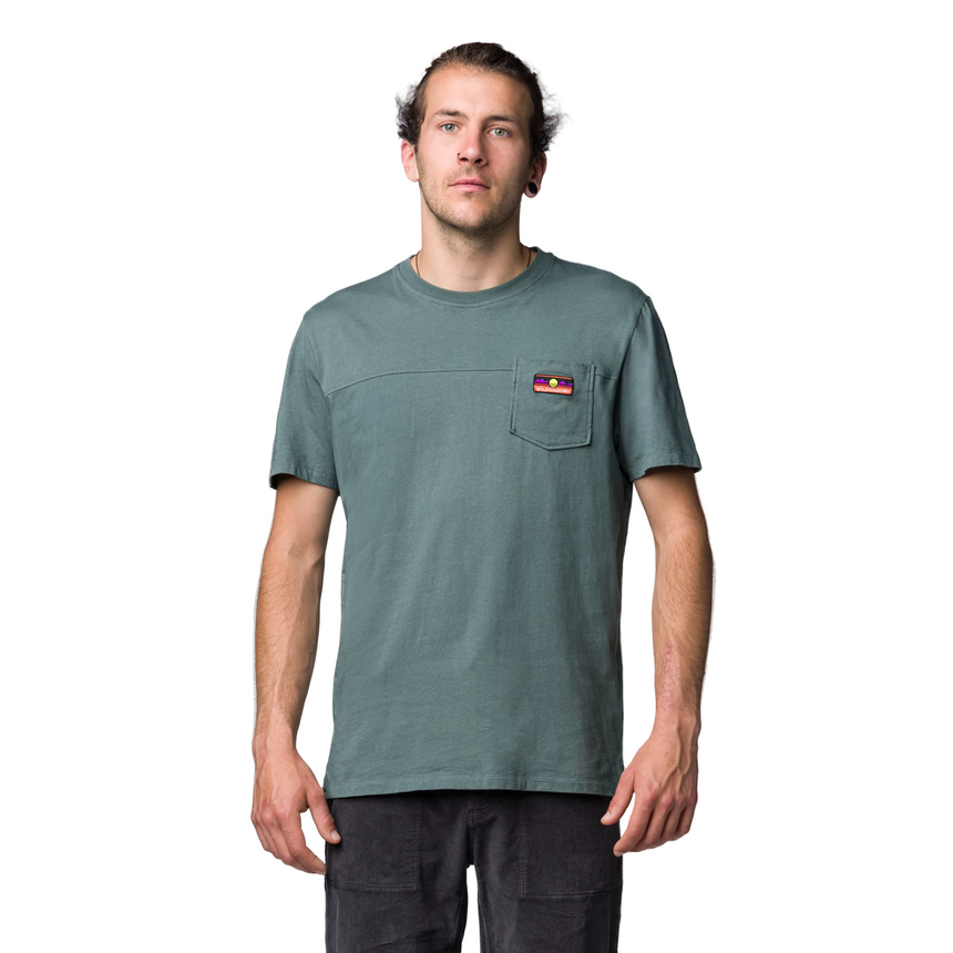 Wild Country Climbing Spotter T-Shirt Man Outdoor Action Marsh - Front Fit on Model