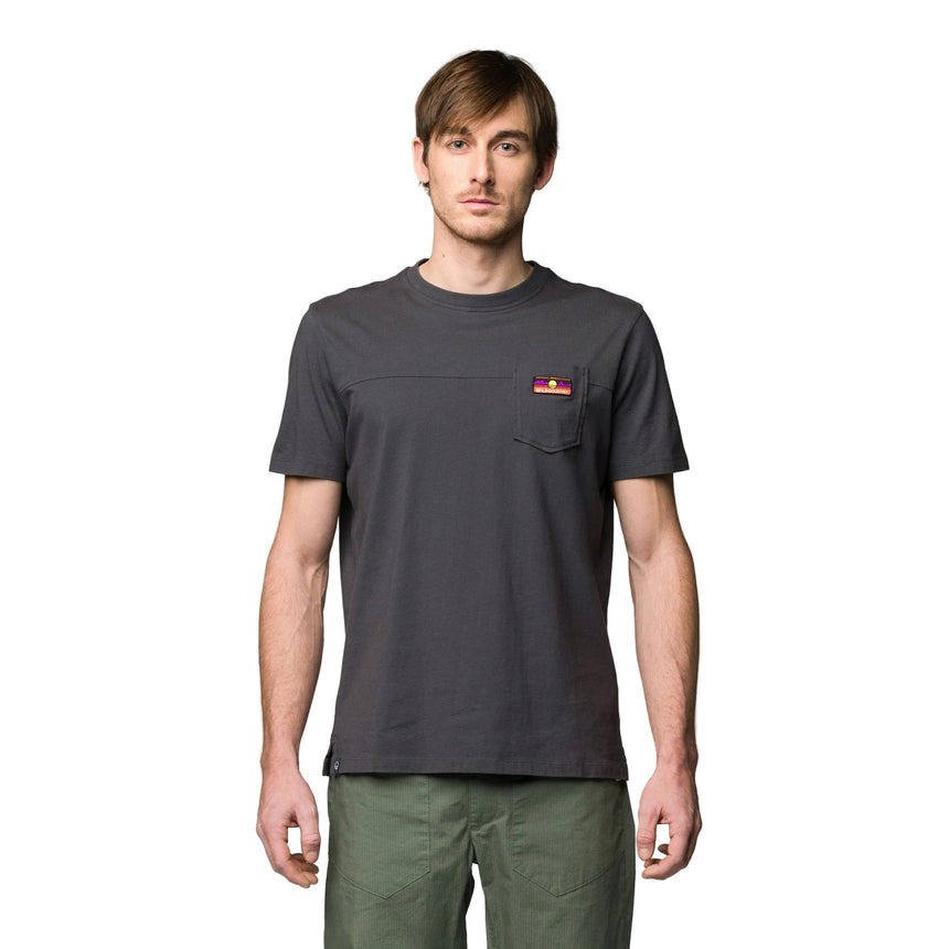Wild Country Climbing Spotter T-Shirt Man Outdoor Action Onyx - Front Fit on Model