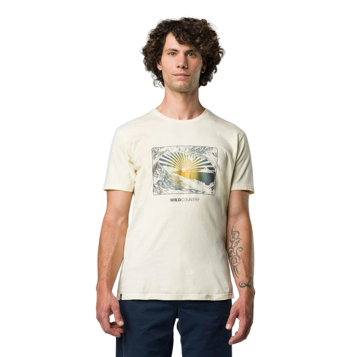 Wild Country Climbing Stamina Men's T-Shirt Quartz - Front Fit on Model