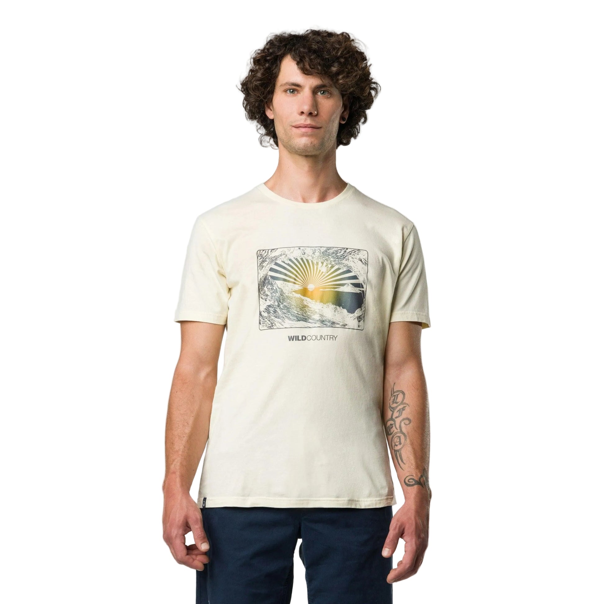 Wild Country Climbing Stamina Men's T-Shirt Quartz - Front Fit on Model