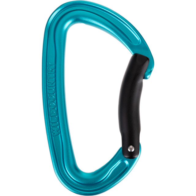 Wild Country Climbing Wildsport Bent Gate Carabiner Outdoor Action Turquoise - Side
