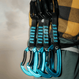Wild Country Climbing Wildsport Quickdraw 6x12cm Black/Turquoise - Product Attached to Belt