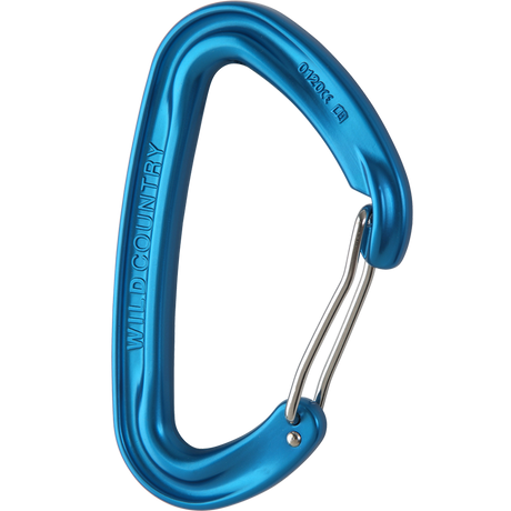 Wild Country Climbing Wildwire Carabiner Outdoor Action Blue - Angle