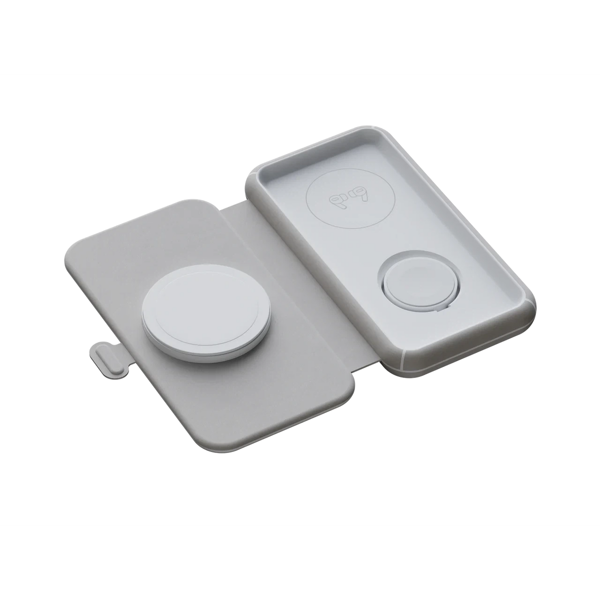 Xtorm Foldable Wireless Travel Charger 3-in-1 - Angled Top Unfolded View