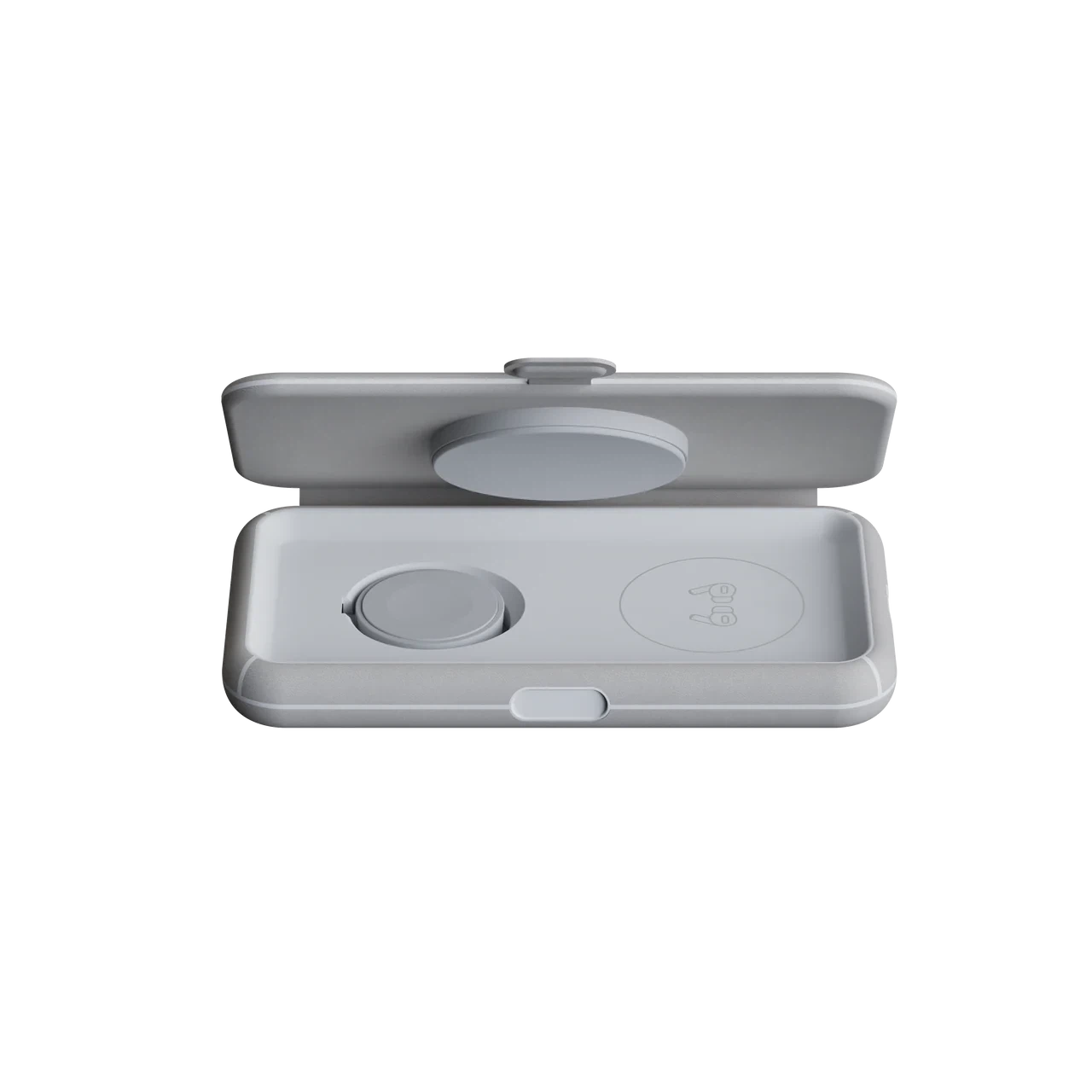 Xtorm Foldable Wireless Travel Charger 3-in-1 - Side Half Unfolded View