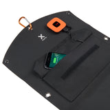 Xtorm SolarBooster 21W + Xtorm Rugged Power Bank 10.000 - Back View With Pocket & Hook