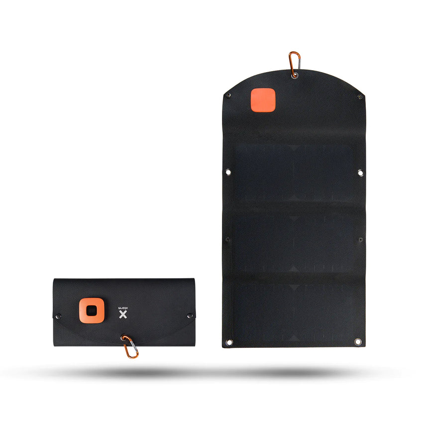 Xtorm SolarBooster 21W + Xtorm Rugged Power Bank 10.000 - Folded & Unfolded View