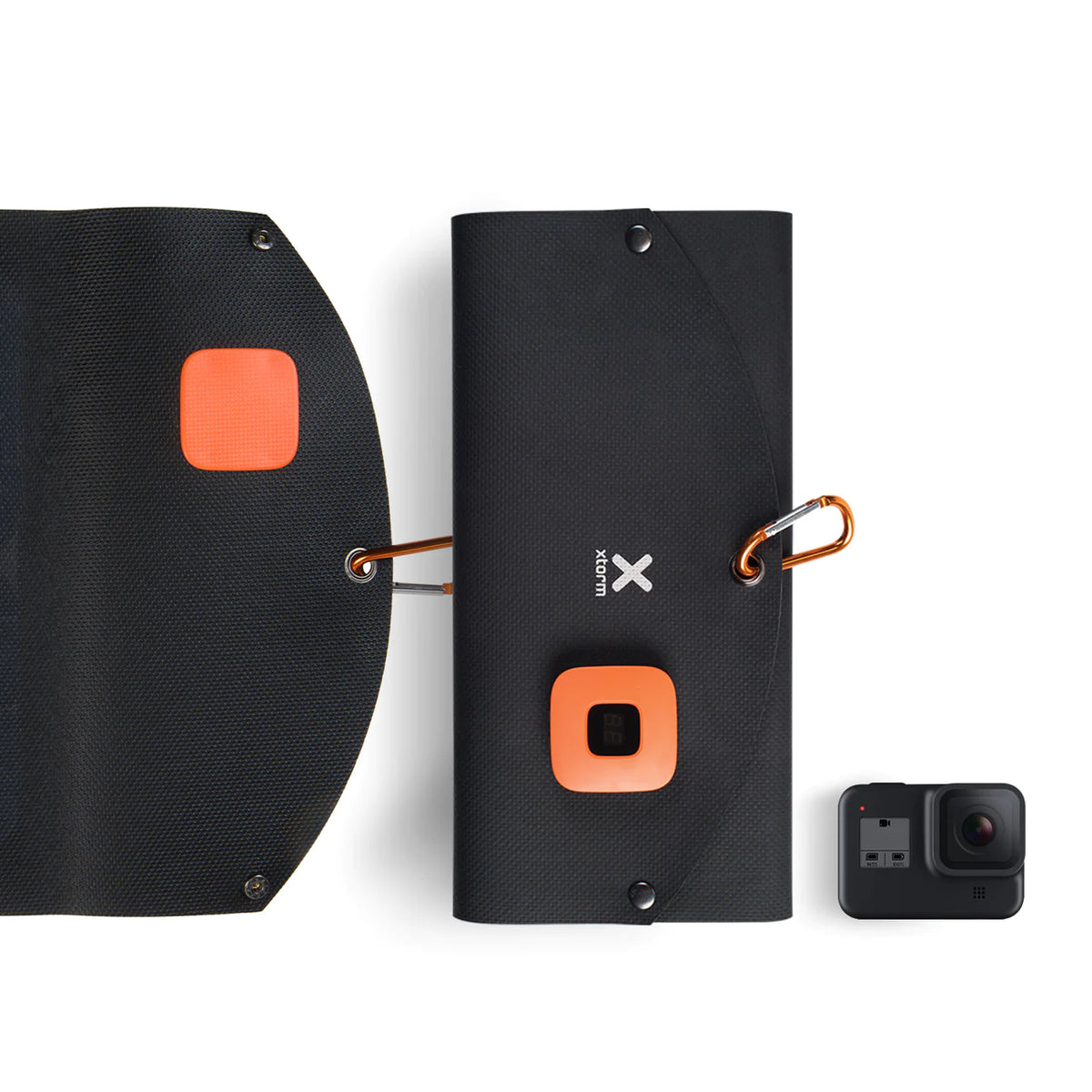 Xtorm SolarBooster 21W + Xtorm Rugged Power Bank 10.000 - Folded With Charger & Hook