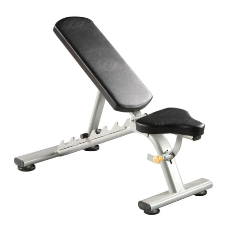Adjustable weight bench on a white background