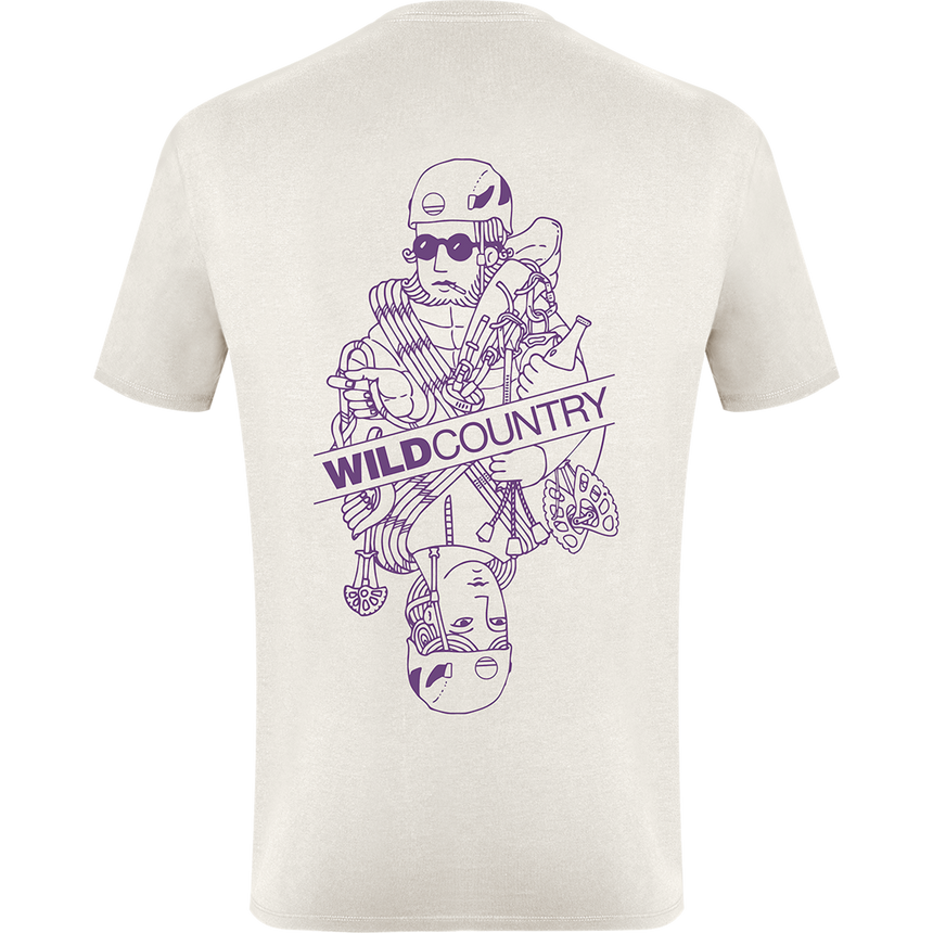 Wild Country Climbing Flow T-Shirt Man Outdoor Action Moonstone - Back