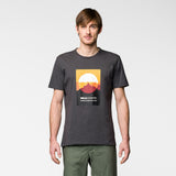 Wild Country Climbing Heritage T-Shirt Man Outdoor Action Onyx - Front Fit on Model