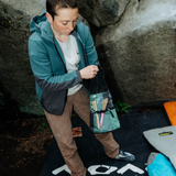 Wild Country Climbing Sequence Chalk Bucket Outdoor Action Green Ivy/Marsh/Onyx - Product In Use