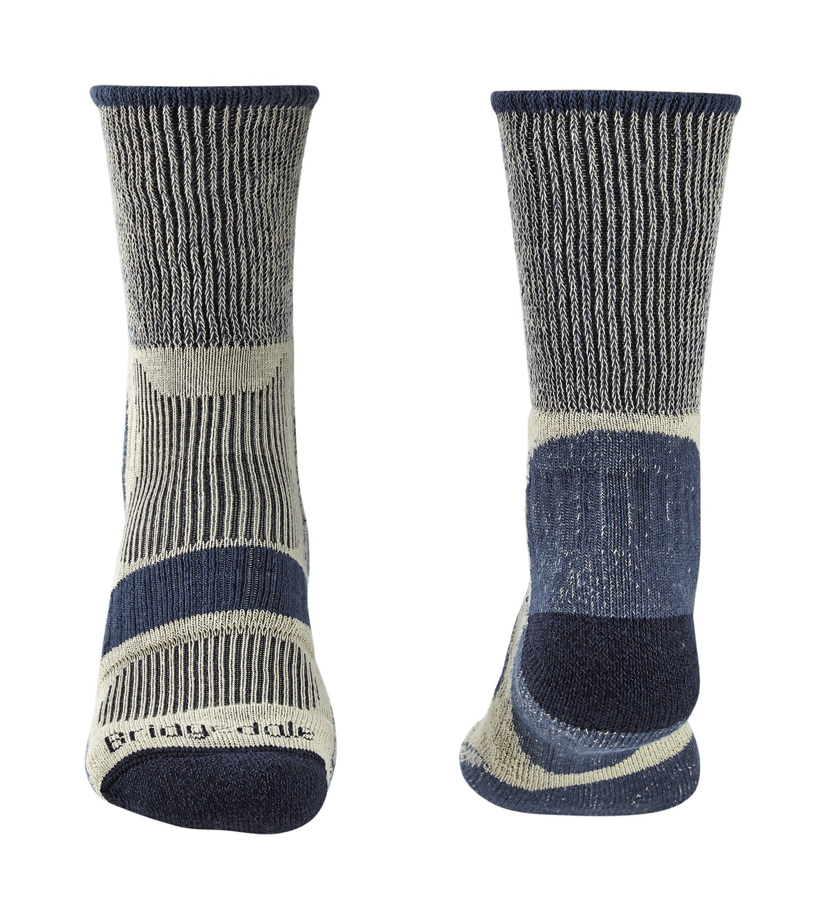 Bridgedale Men's Hike Lightweight Coolmax Comfort Boot Socks in Indigo, alternate view 1