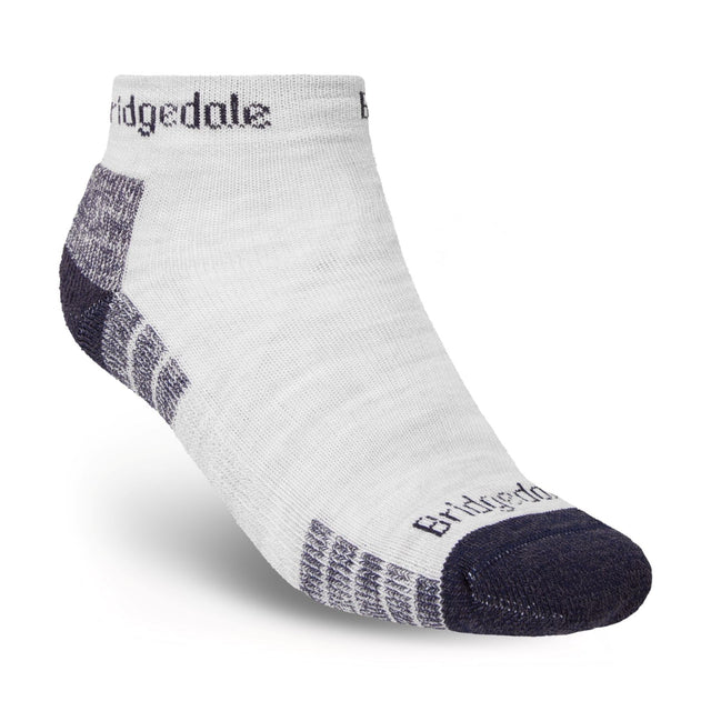 Bridgedale Men's Hike Lightweight Merino Performance Ankle Socks in Silver and Navy, product view