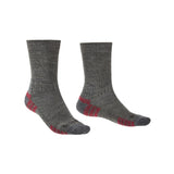 Bridgedale Men's Hike Lightweight Merino Performance Boot Socks in Grey Heather, alternate view 1