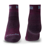 Bridgedale Women's Hike Midweight Merino Performance Ankle Socks in Dark Purple, alternate view 1