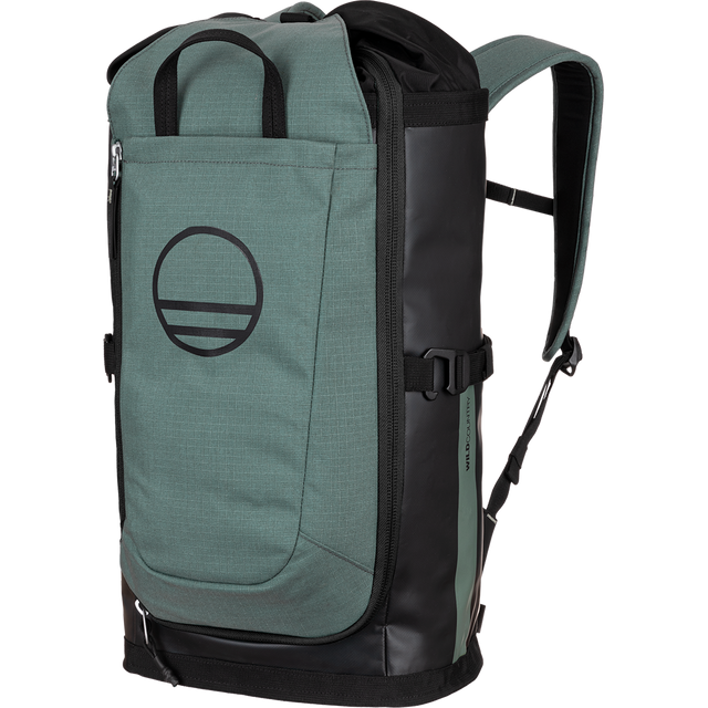 Wild Country Climbing Crag Hauler 25 Backpack Outdoor Action Black/Marsh - Front Angled