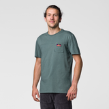 Wild Country Climbing Spotter T-Shirt Man Outdoor Action Marsh - Front Angled Fit on Model