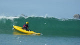 Mission CATCH 390 kayak, yellow kayak in surf