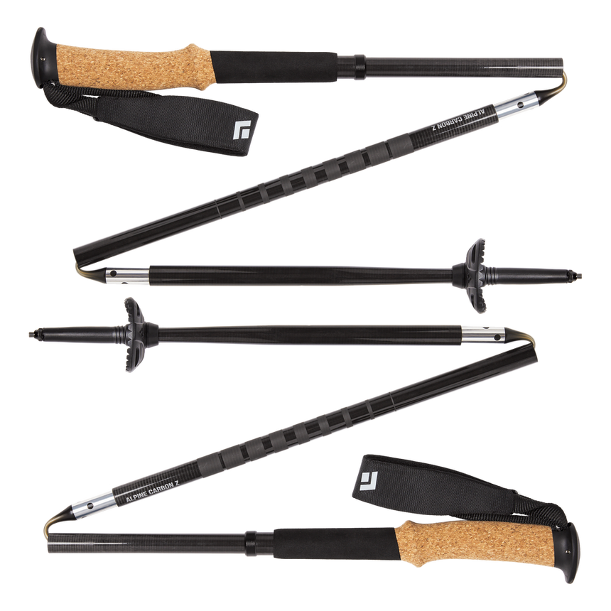 Black Diamond Alpine Carbon Z Trekking Poles Outdoor Action Carbon- Z-pole Construction
