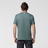 Wild Country Climbing Spotter T-Shirt Man Outdoor Action Marsh - Back Fit on Model