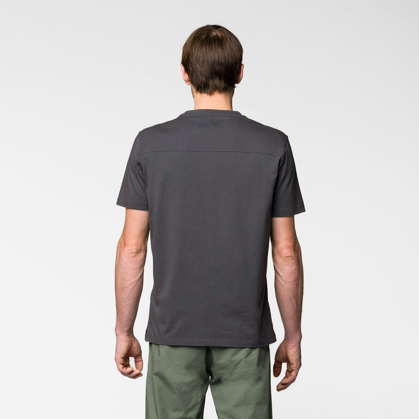 Wild Country Climbing Spotter T-Shirt Man Outdoor Action Onyx - Back Fit on Model