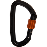 Wild Country Climbing Session Screw Gate Locking Carabiner Outdoor Action Black/Tangerine - Side