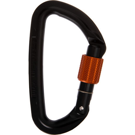 Wild Country Climbing Session Screw Gate Locking Carabiner Outdoor Action Black/Tangerine - Side