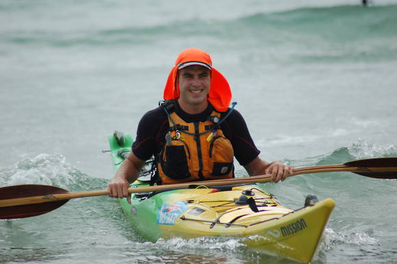 Mission ECO BEZHIG 540 kayak, kayak and paddler on the water