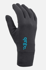 Rab Women's Flux Liner Glove Outdoor Action Black- back