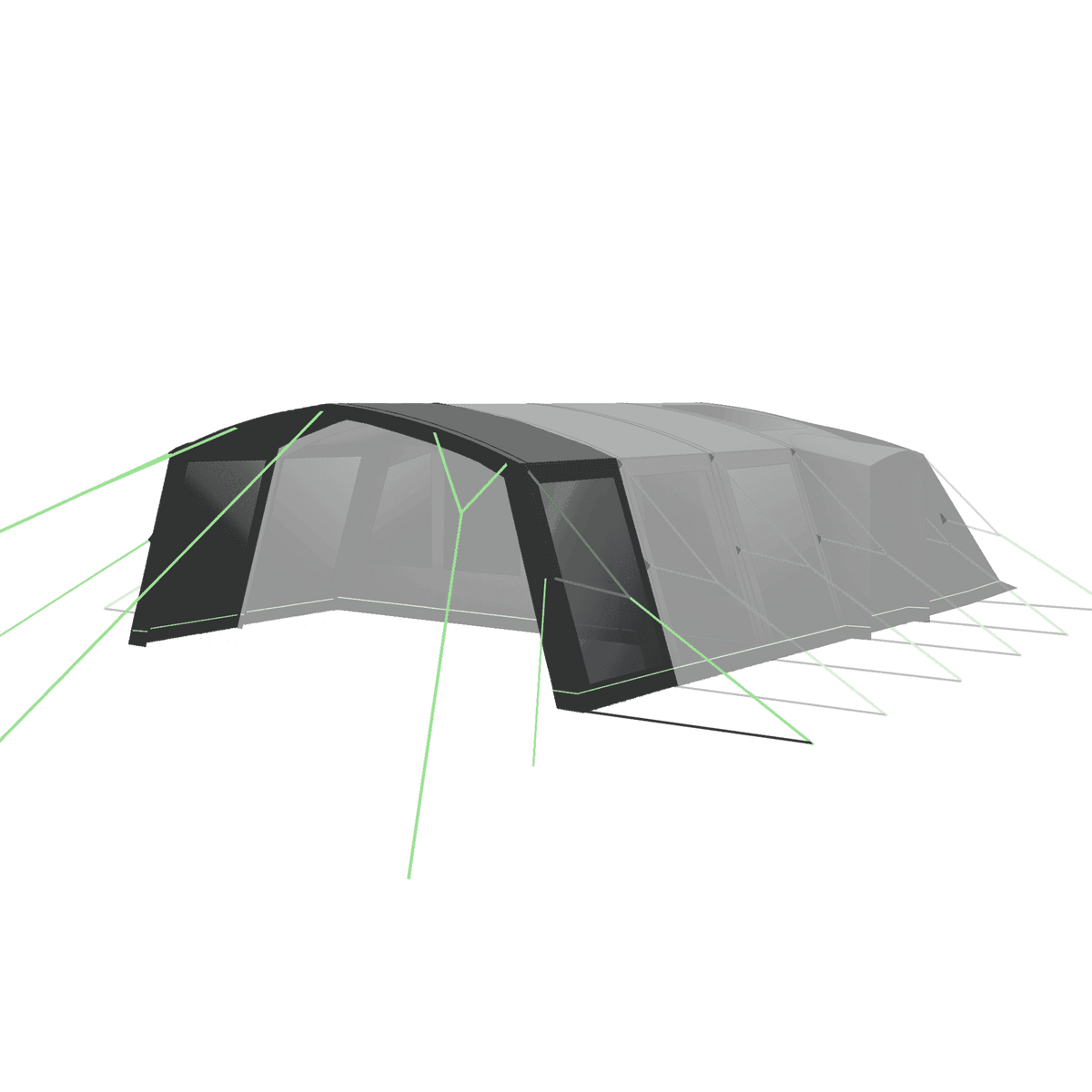 Holawild AIRTEK SHERWOOD 5.0 AC Inflatable Family Tent - AirTek Delamere 8.0 Canopy Cut Out