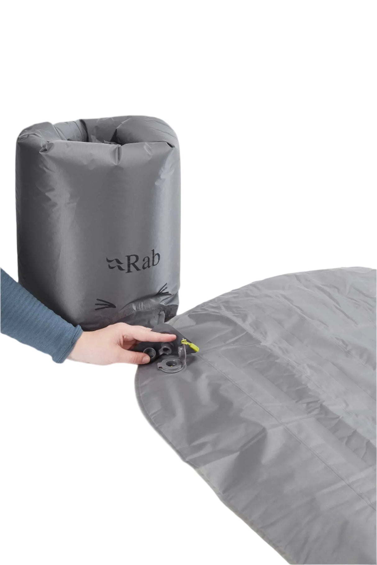 Rab Ionosphere 5 Sleep Mat in Dark Pollen - pump sack, valve