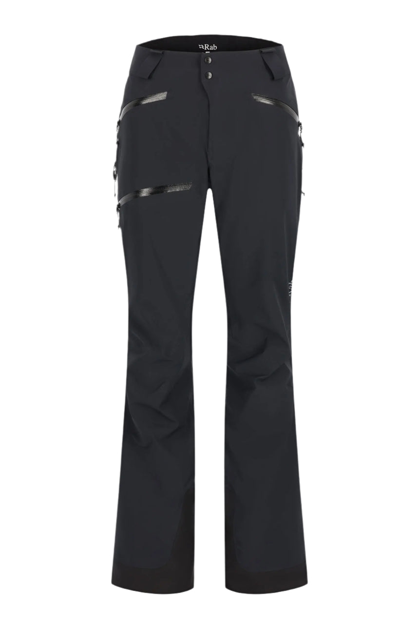 Rab Women's Khroma Kinetic Waterproof Ski Pants in Black - front