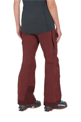 Rab Women's Khroma Kinetic Waterproof Ski Pants in Deep Heather - back, worn