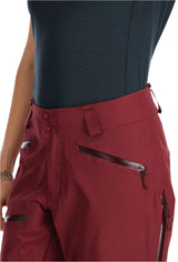 Rab Women's Khroma Kinetic Waterproof Ski Pants in Deep Heather - waistband, detail