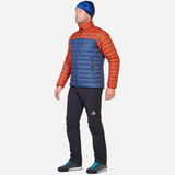 Mountain Equipment Earthrise Men's Jacket Outdoor Action Dusk/RedRock- front fit on model