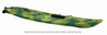 Mission CATCH 390 kayak in Camo, full kayak colour illustration. Image for illustrative purposes only. Actual colours, patterns and finish may vary.