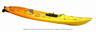 Mission CATCH 390 kayak in Orange Fade, full kayak colour illustration. Image for illustrative purposes only. Actual colours, patterns and finish may vary.