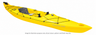 Mission CATCH 420 EXP (ruddered) kayak in Yellow, full kayak colour illustration. Image for illustrative purposes only. Actual colours, patterns and finish may vary.