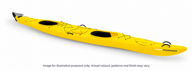 Mission ECO NIIZH 565 (COM) kayak in Yellow, full kayak colour illustration. Image for illustrative purposes only. Actual colours, patterns and finish may vary.