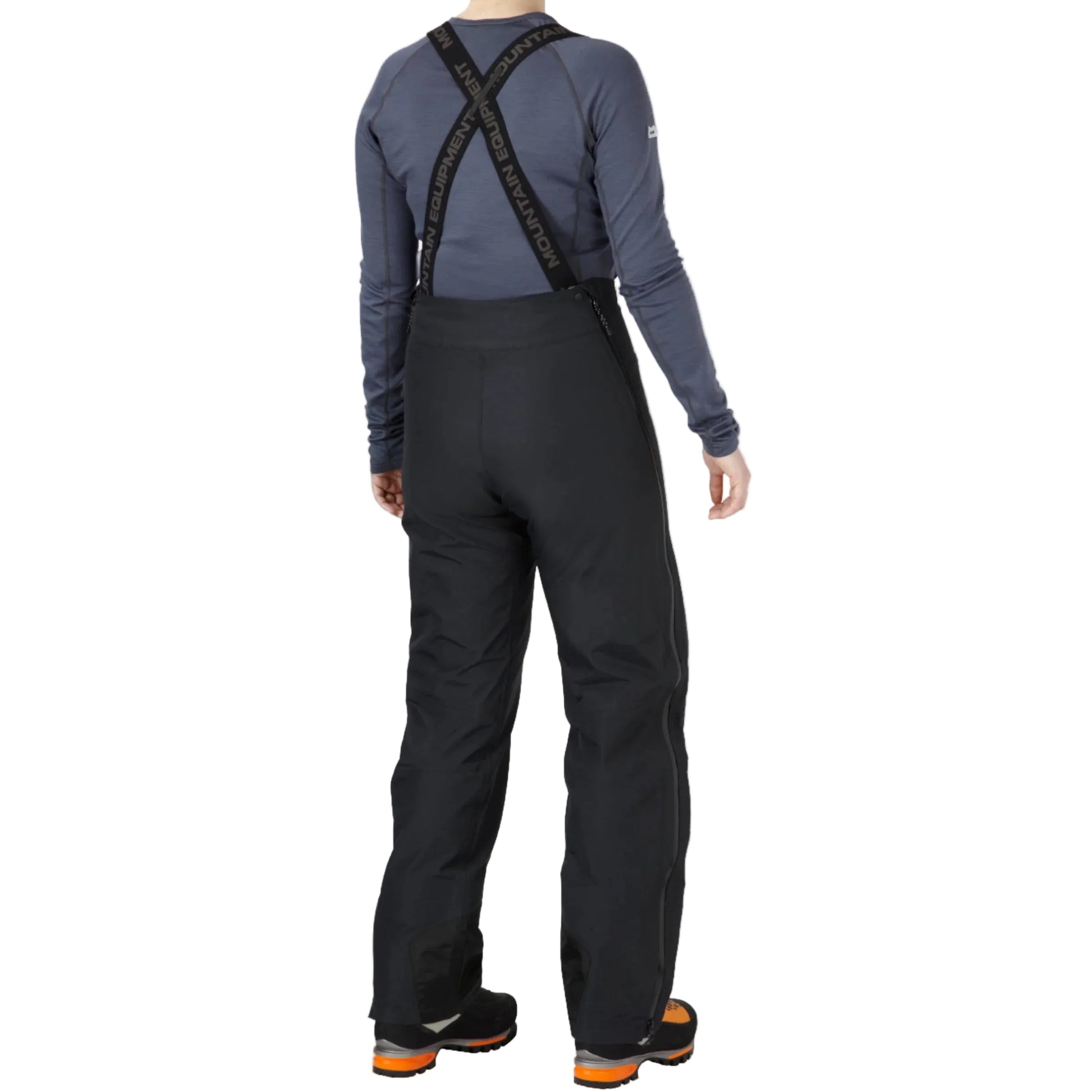 Mountain Equipment Ama Dablam Women's Pant in Black - side view showing full-length two-way side zip and women's alpine fit