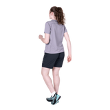 Mountain Equipment Dynamo Women's Short in Blue Nights - flat lay product shot